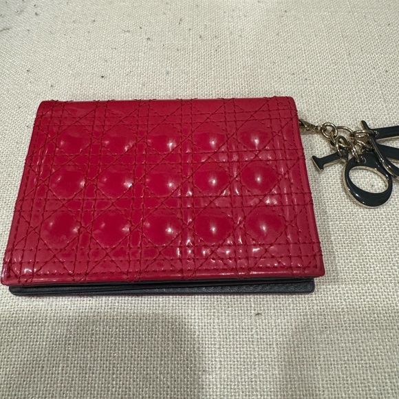 Dior Red Quilted Card Holder - Picture 11 of 11